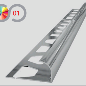 APOCL: Listwa owalna aluminium 10/12mm CHROM BŁYSZCZĄCA