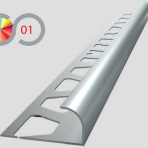 APOMAT: Listwa owalna aluminium 10mm CHROM MATOWA