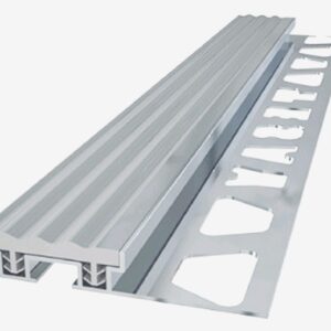 PSCHODSZ: Profil schodowy z aluminium, antypoślizgowy 8/11/13mm SZARY