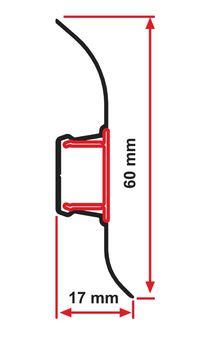 COKMAT: Listwa przypodłogowa COKÓŁ 60mm 250cm MATOWY - obrazek 3