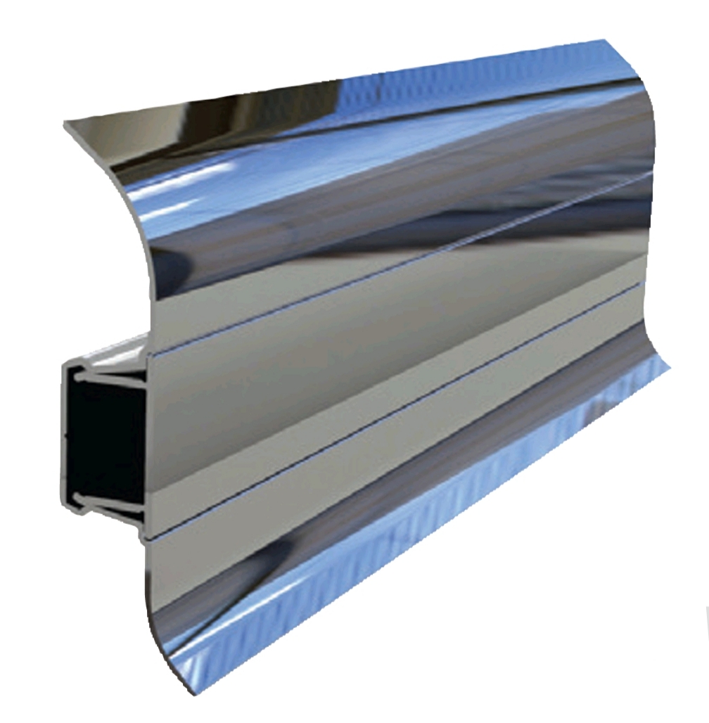 COKCHROM: Listwa przypodłogowa COKÓŁ 60mm 250cm CHROM LUSTRZANY
