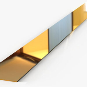 PŁAZL: Płaskownik ozdobny ze stali nierdzewnej ZŁOTY LUSTRZANY