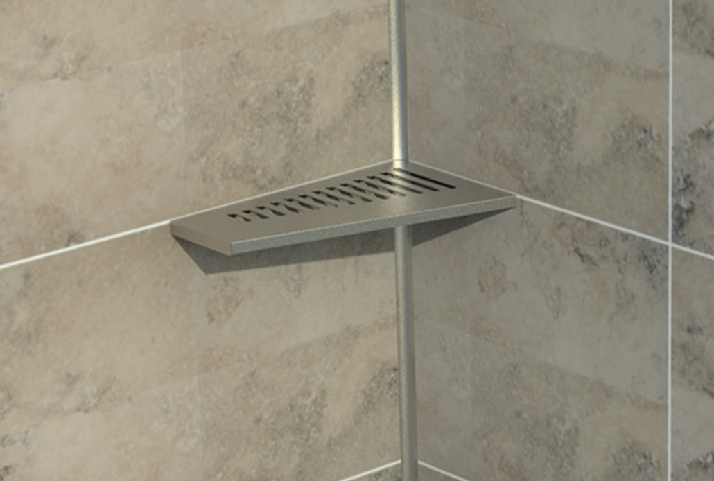 PPL: Półka prysznicowa ze stali nierdzewnej - narożna