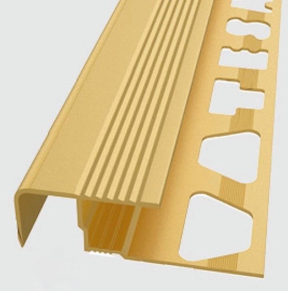 PSCHODAKZ - Profil schodowy z aluminium KWADRATOWY 12mm ZŁOTY MATOWY